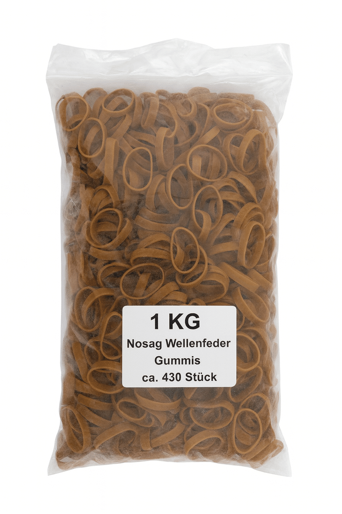 1 Kilogramm Nosag Wellenfeder Gummis mit ca. 430 Stück