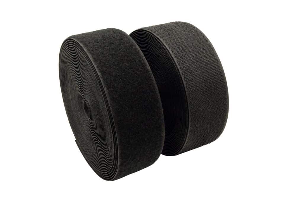 10 Meter Klettband Flausch u. Haken Schwarz 5 cm