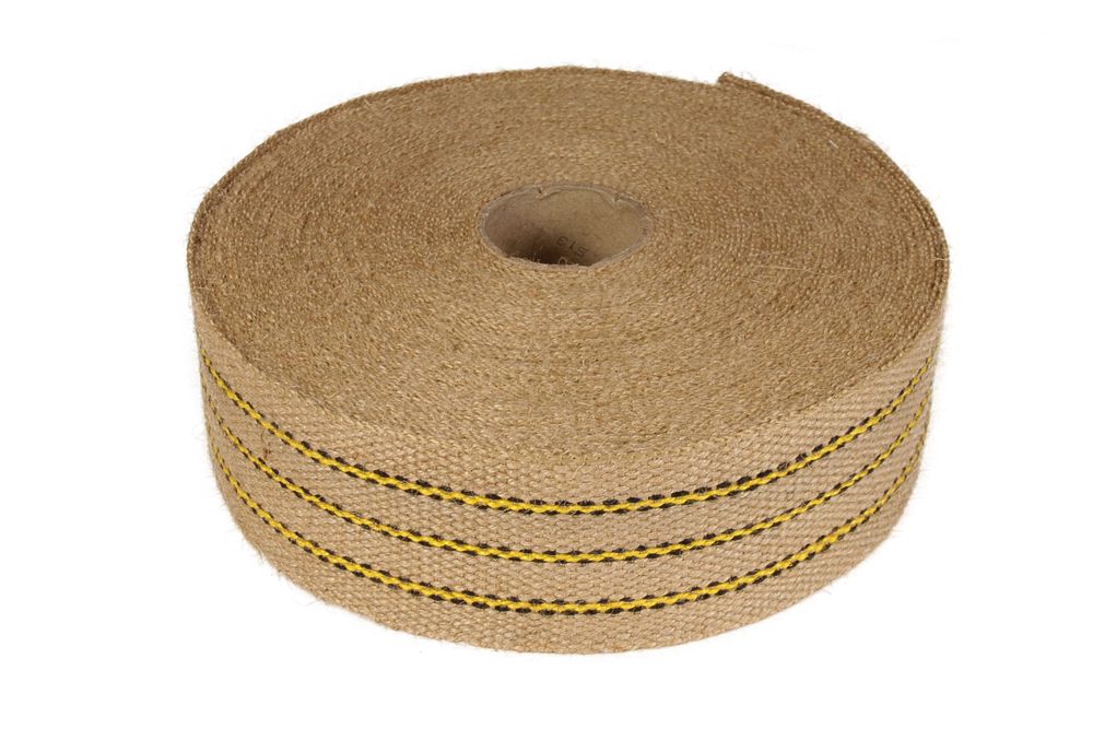 25 Meter Polster Jute Gurte Gelb
