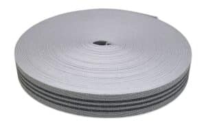 50 Meter Polster Gummigurte Elastikmaterial Anthrazit Fest 5 cm breit Dehnung 45 %