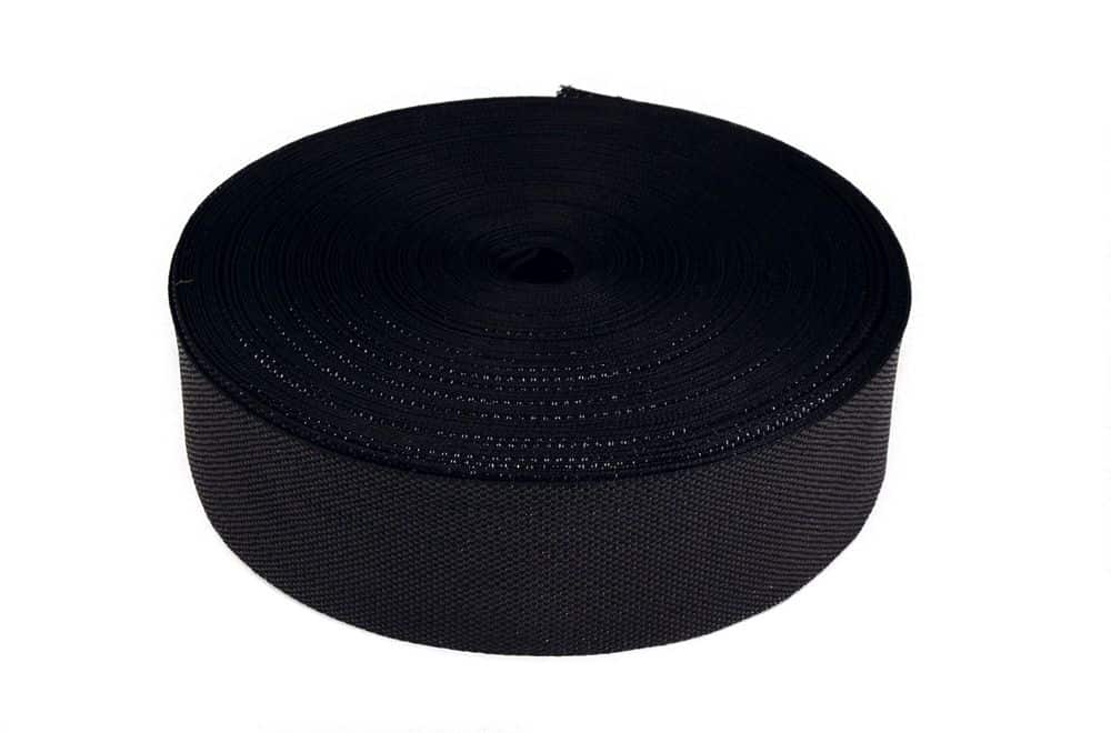 50 Meter Polster Gurte Polyester Unelastisch Schwarz