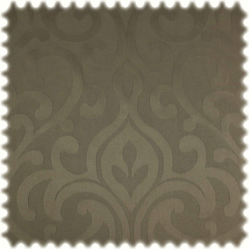 AKTION 100% Baumwolle Damast Möbelstoff Ornament Austin Taupe