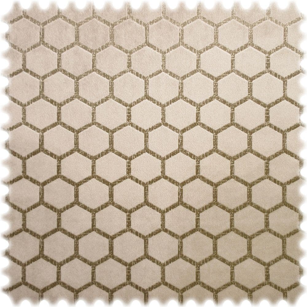 AKTION Clarke & Clarke Samt Velours Möbelstoff Hexa Beige