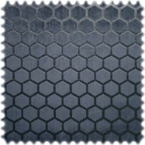 AKTION Clarke & Clarke Samt Velours Möbelstoff Hexa Navy