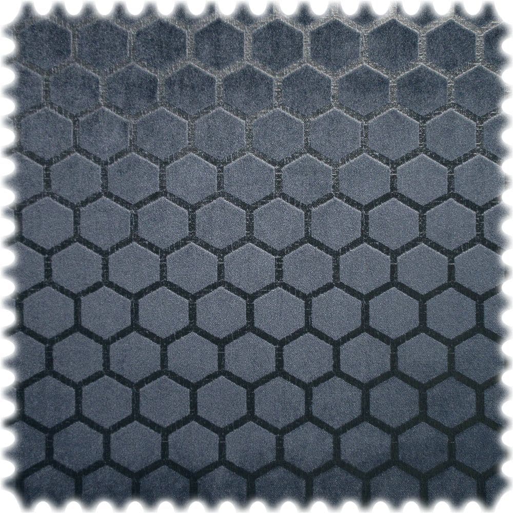 AKTION Clarke & Clarke Samt Velours Möbelstoff Hexa Navy