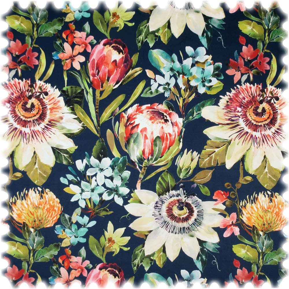 AKTION Clarke & Clarke Samt Velours Möbelstoff Paradise Navy