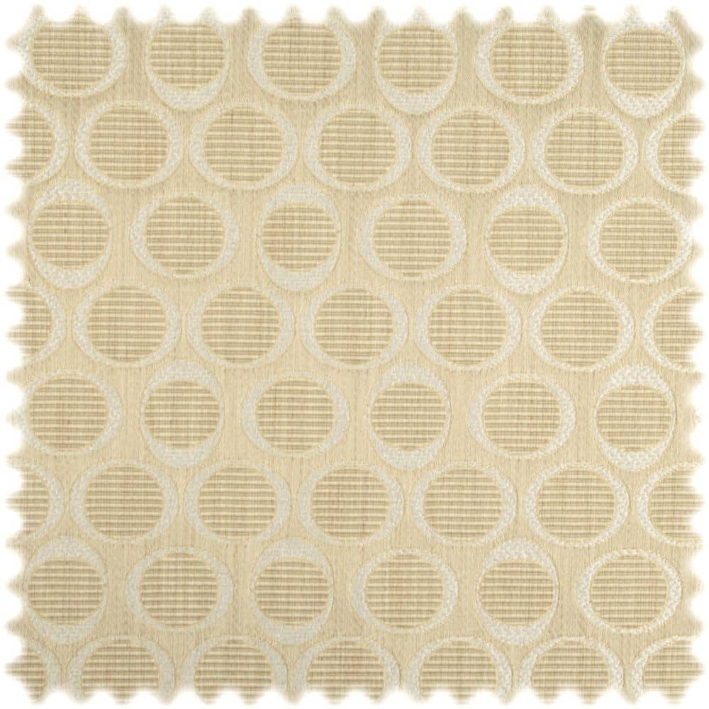 AKTION Exklusiver Trevira CS Möbelstoff Rips Retro Beige / Weiss