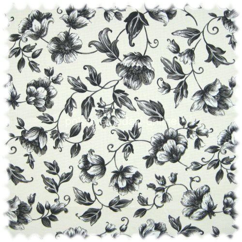 AKTION Floral Flachgewebe Möbelstoff Sonya Grau mit Farbdruck im Englisch Leinen Look