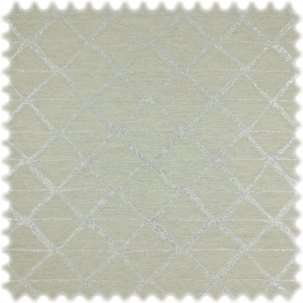 AKTION Jacquard Flachgewebe Möbelstoff Devlin Beige / Silber mit Lurex Garn