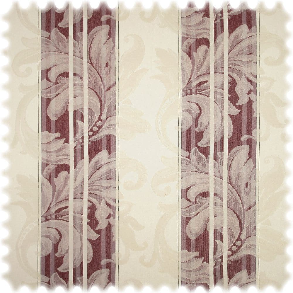 AKTION Jacquard Möbelstoff Barock Stripe Bordeaux mit Fleckschutz