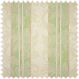 AKTION Jacquard Möbelstoff Barock Stripe Grün mit Fleckschutz