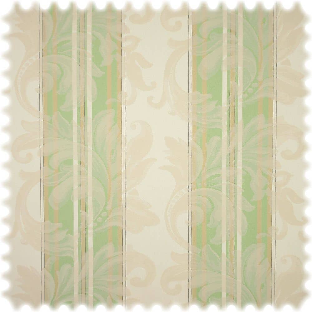 AKTION Jacquard Möbelstoff Barock Stripe Grün mit Fleckschutz