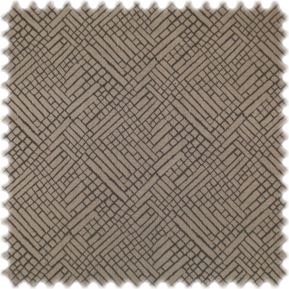 AKTION Jacquard Möbelstoff Sloane Square Taupe mit hohem Baumwollanteil