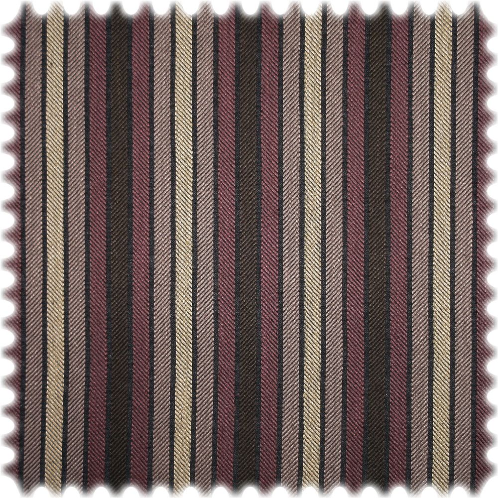 AKTION Jacquard Streifen Möbelstoff Ipanema Beige / Violett / Braun