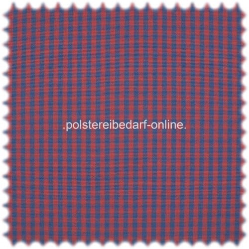 AKTION Kariertes Flachgewebe Ascona Rot / Blau