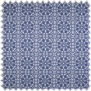 AKTION Landhaus Möbelstoff Messina Ornament Blau