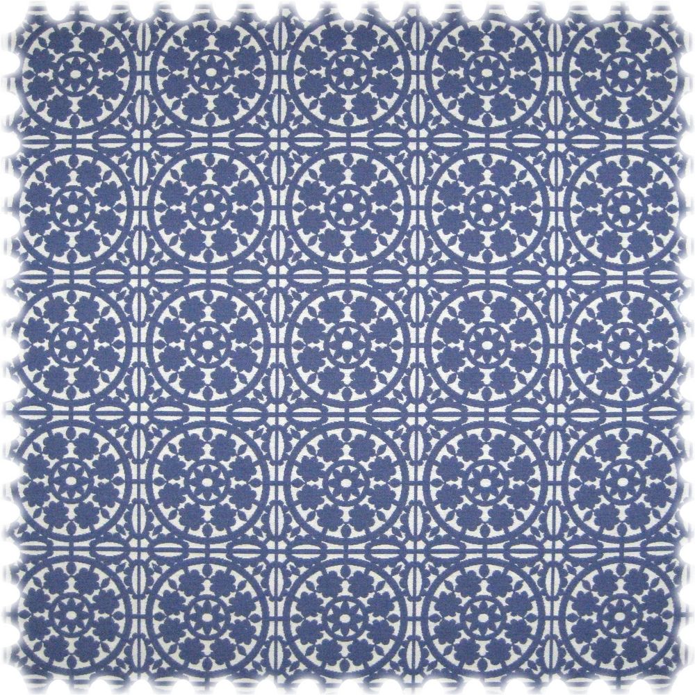 AKTION Landhaus Möbelstoff Messina Ornament Blau