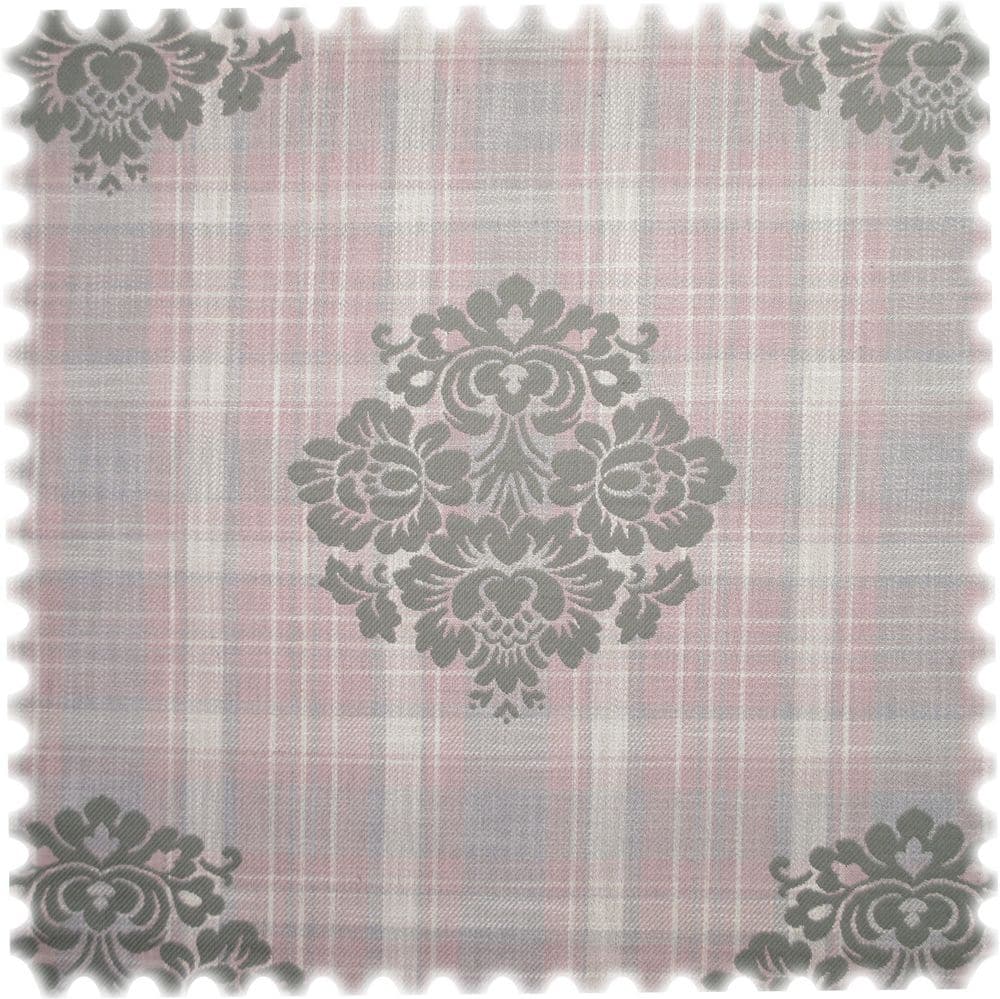 AKTION Möbelstoff Hamilton Ornament Blass Rosa/Weiß