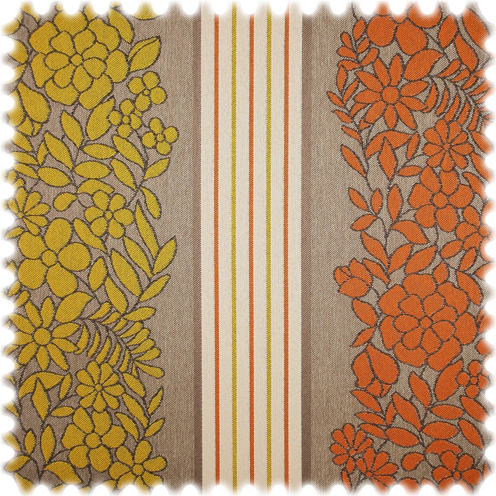 AKTION Outdoor Jacquard Möbelstoff Beach Club Gelb / Orange