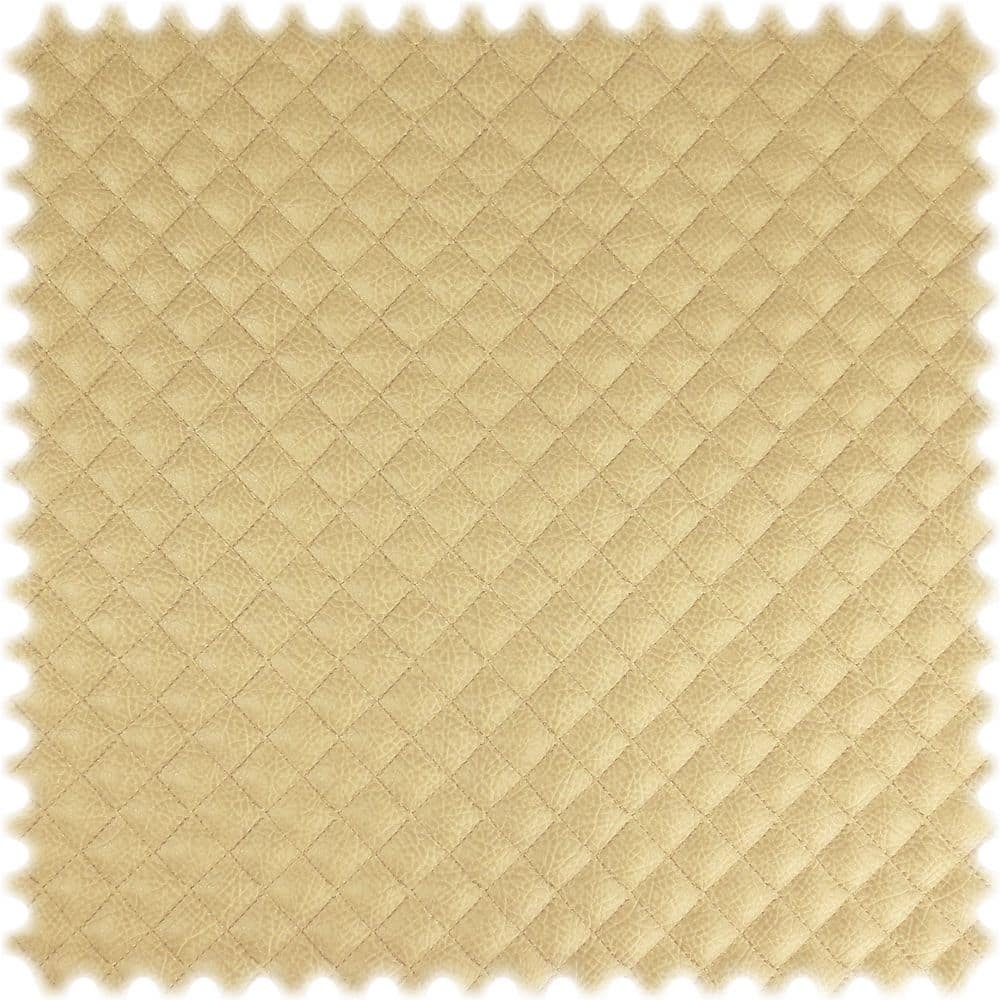 AKTION Reststück 2 Meter Kunstleder Starlet Beige gesteppt 3 lagig