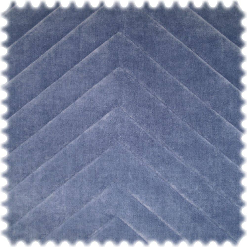 AKTION Stepp Velours Fischgrät Möbelstoff Rhythm Blau 4 lagig