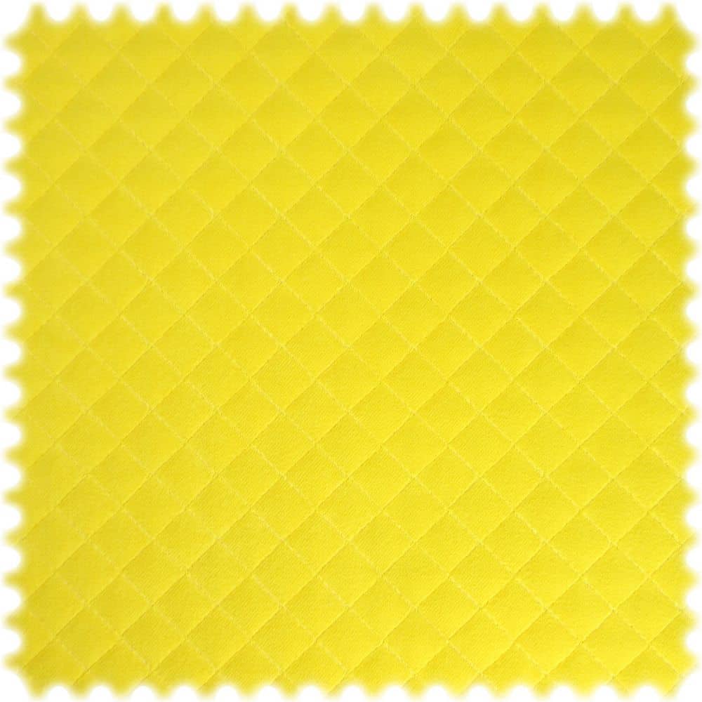 AKTION Stepp Velours Möbelstoff Stitched City Neon Gelb 3 lagig