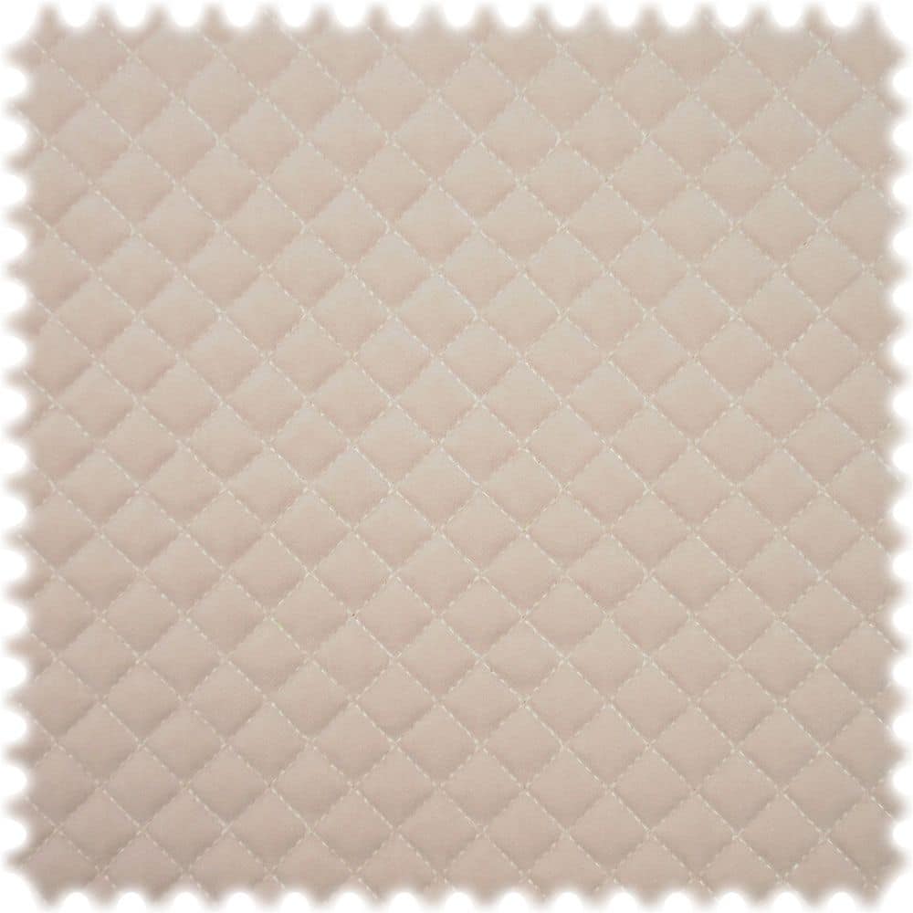 AKTION Stepp Velours Möbelstoff Stitched City Perlweiß 3 lagig