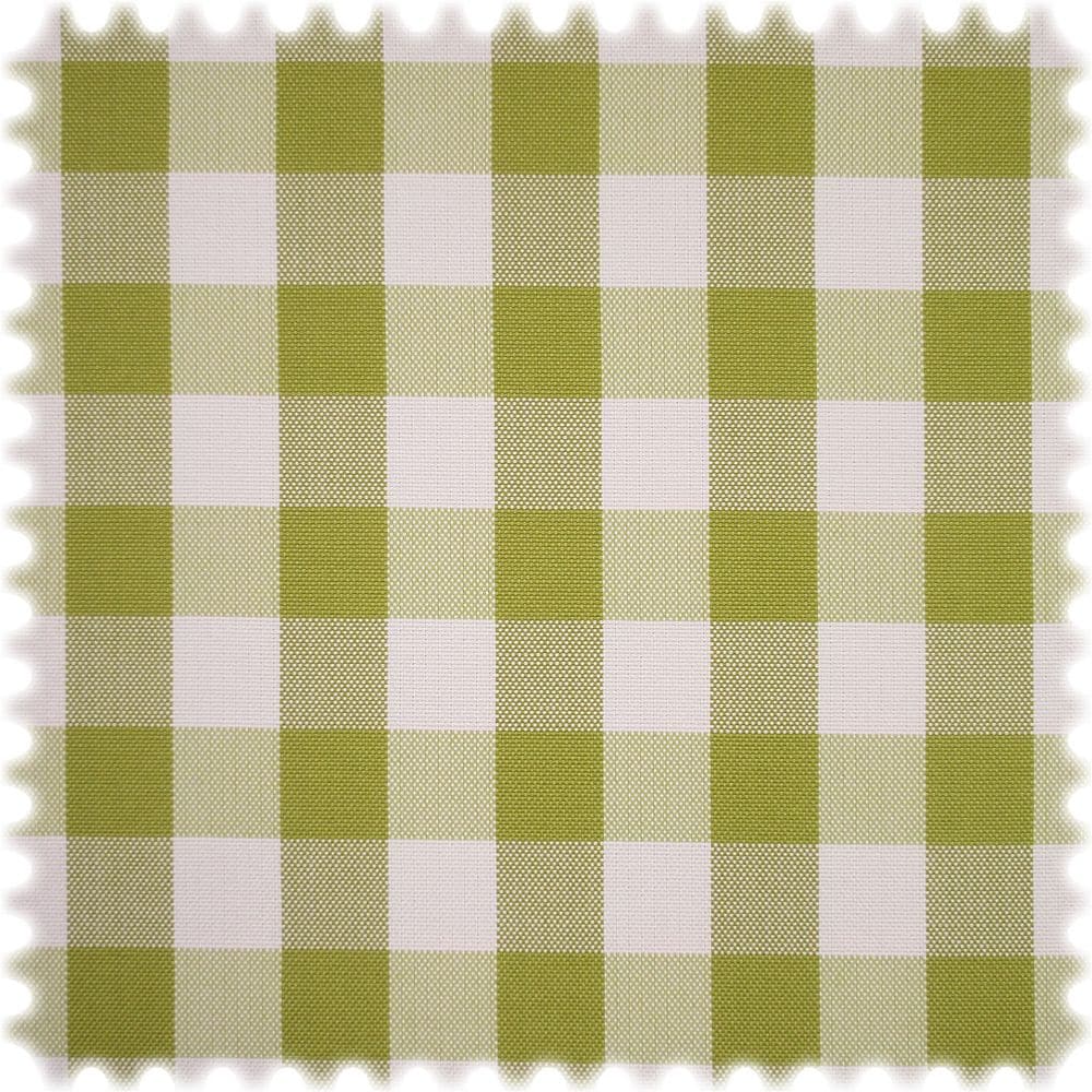 AKTION Trevira CS Karo Möbelstoff Sporty Check Weiß / Hellgrün