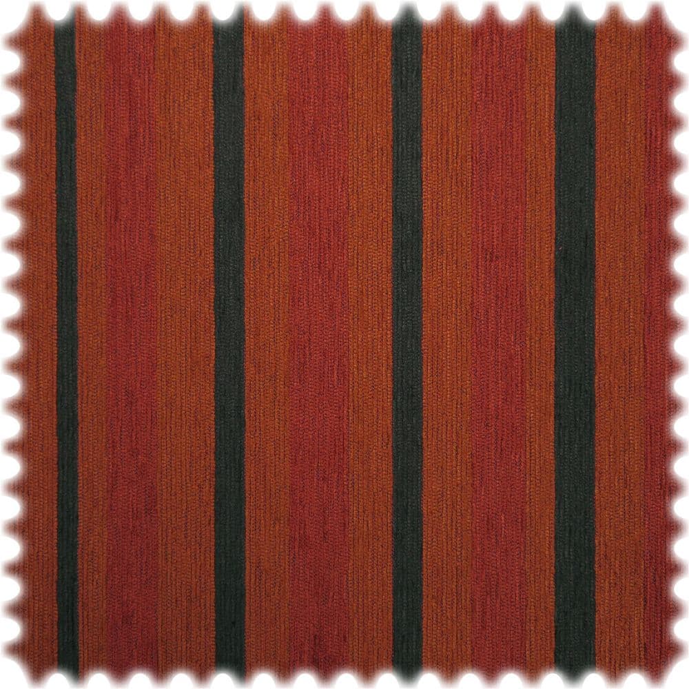 Chenille Möbelstoff Madrid Choco / Bordeaux / Rotorange