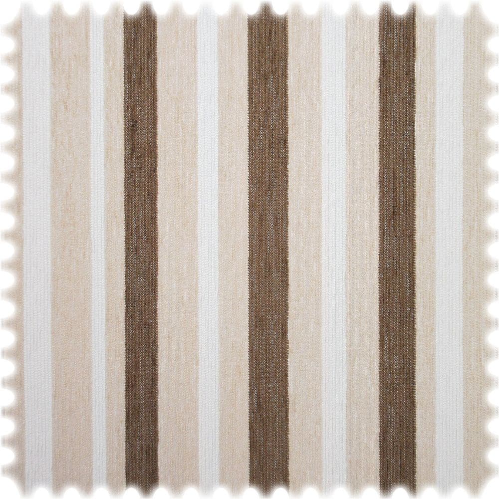 Chenille Möbelstoff Madrid Creme / Braun / Weiss