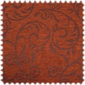 Chenille Möbelstoff Valencia Rot Orange