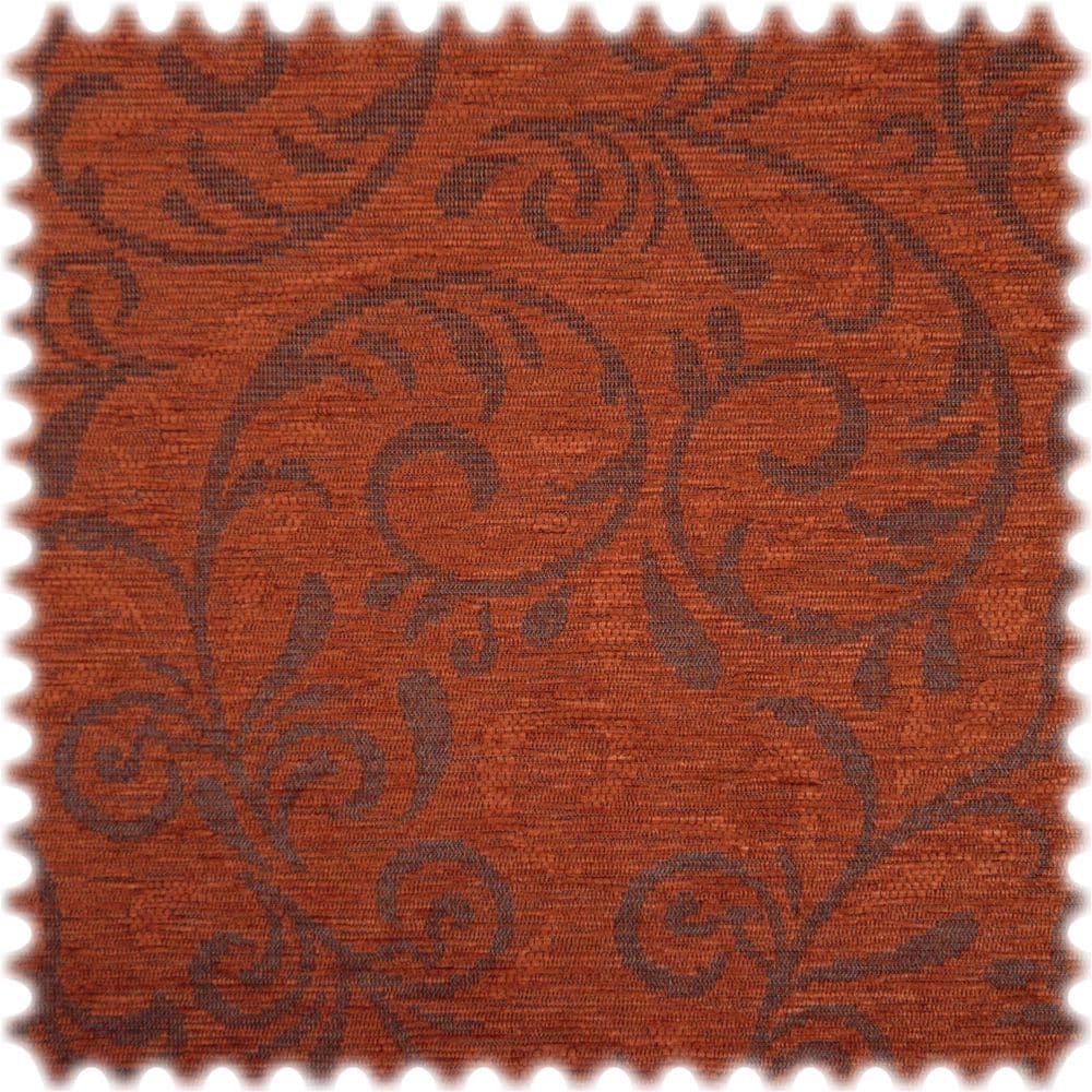 Chenille Möbelstoff Valencia Rot Orange