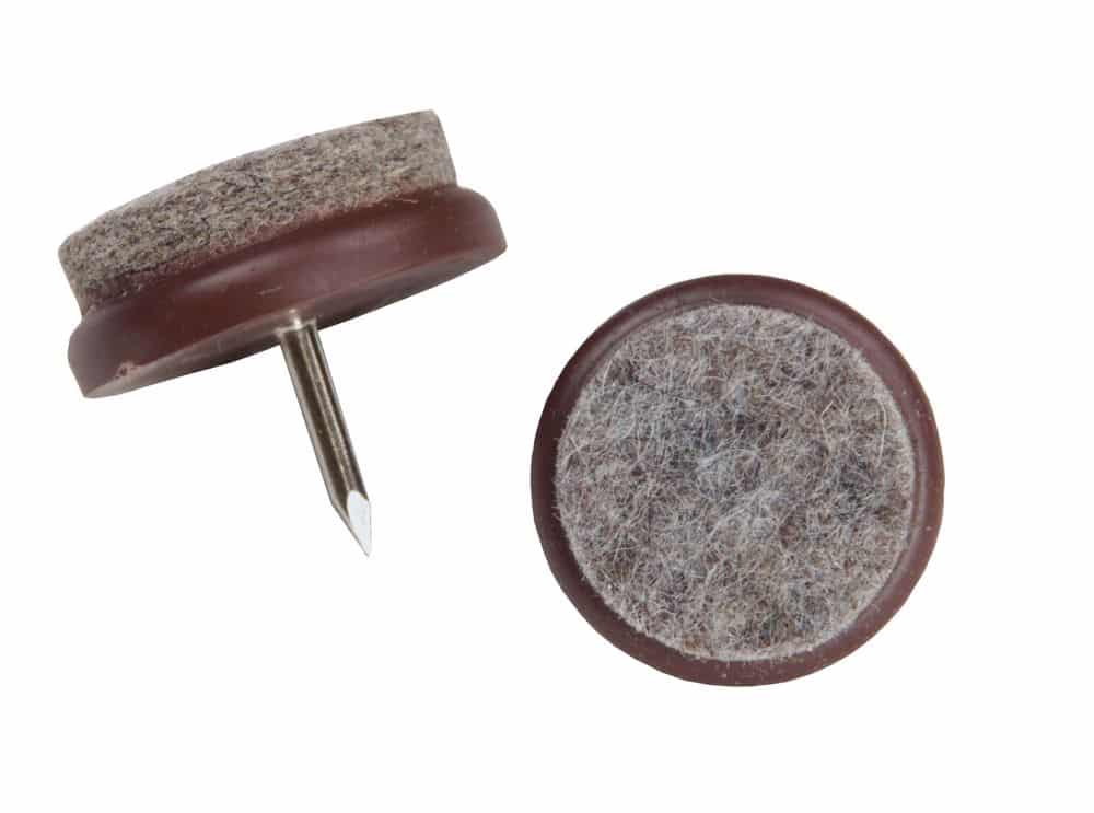 Filzgleiter zum Nageln mit grauem Filz 100 Stück 20mm