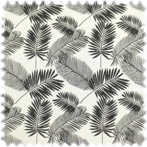 Jacquard Flachgewebe Möbelstoff Feder Perlweiss / Schwarz