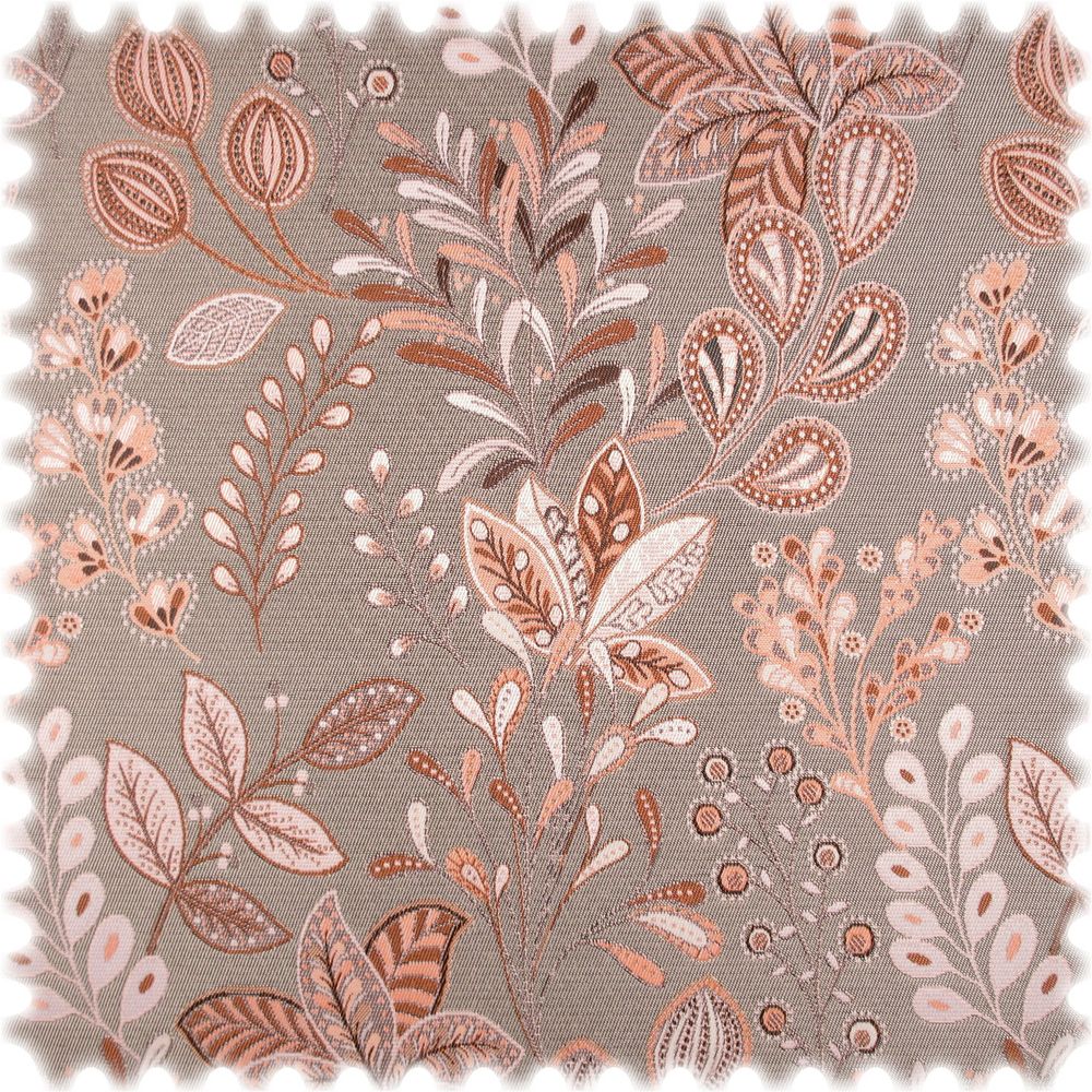Jacquard Flachgewebe Möbelstoff Flores Coral
