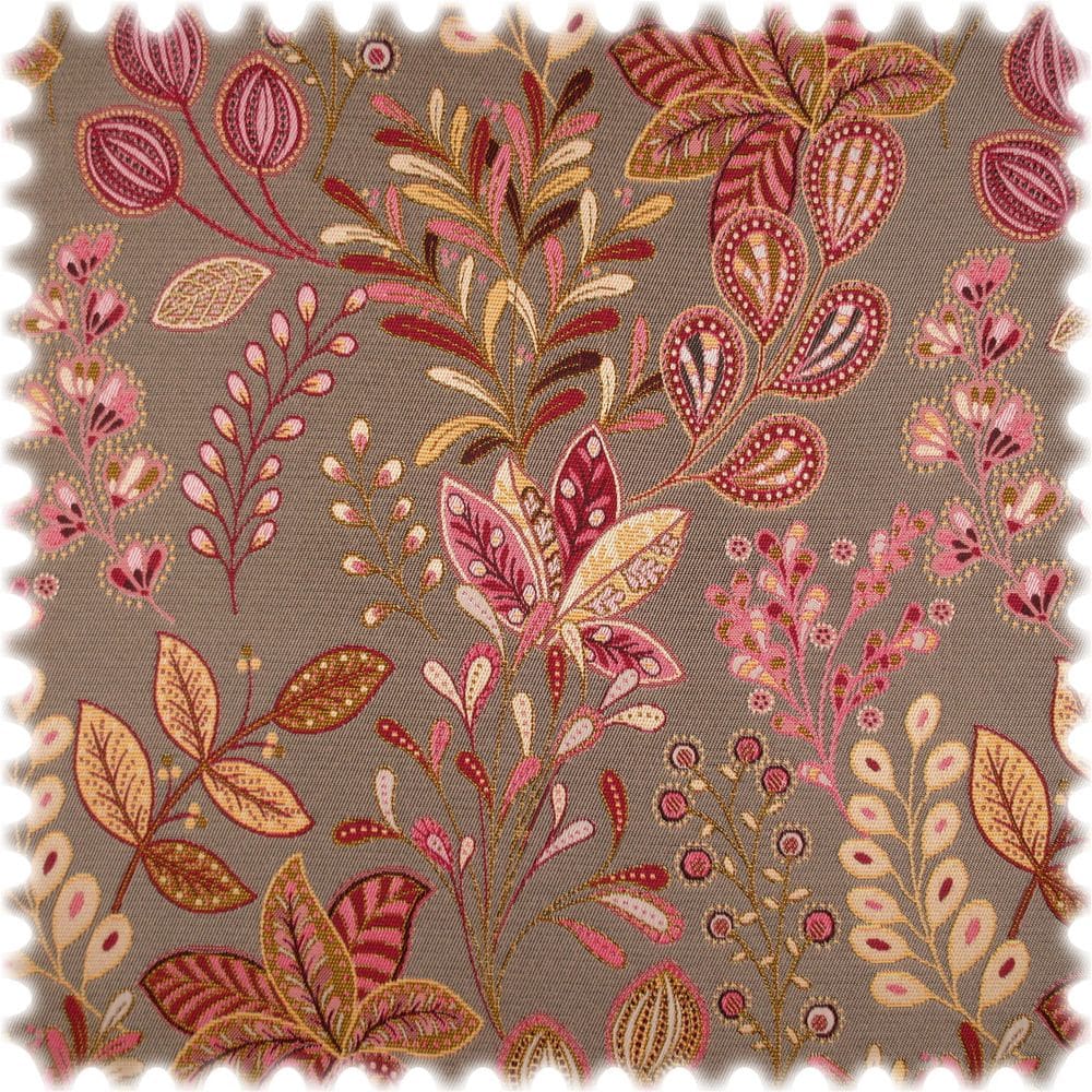 Jacquard Flachgewebe Möbelstoff Flores Rosé
