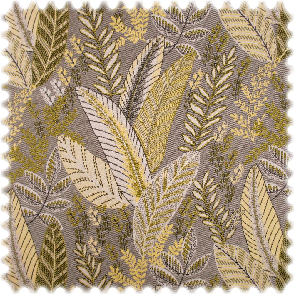 Jacquard Flachgewebe Möbelstoff Laurel Gelb