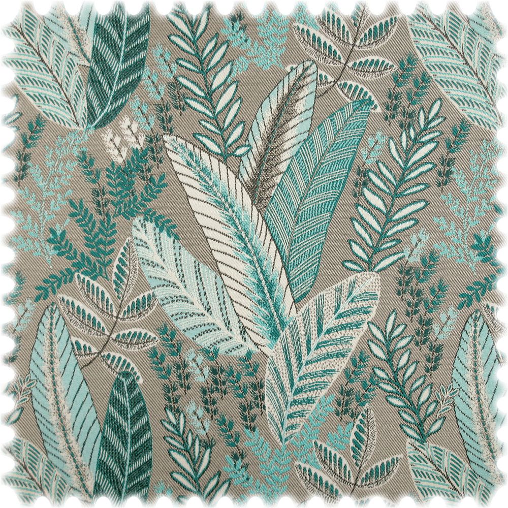Jacquard Flachgewebe Möbelstoff Laurel Türkis