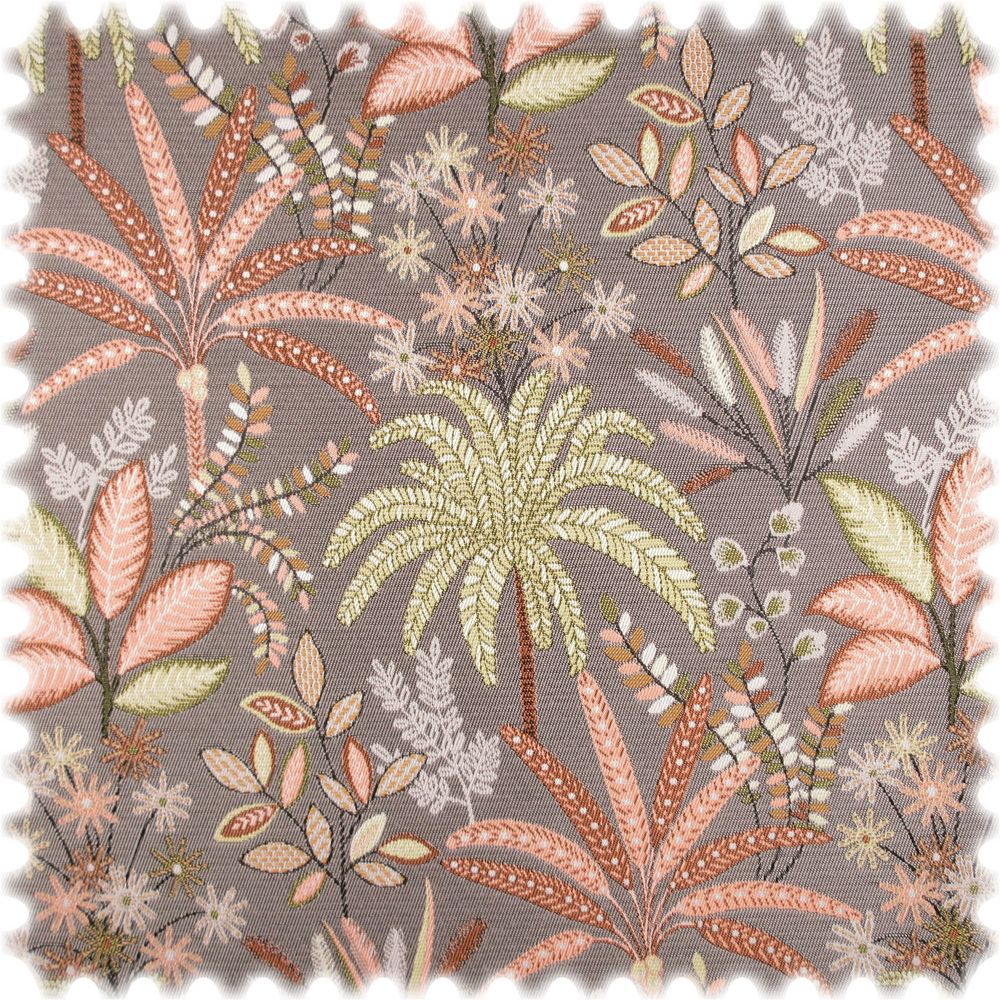 Jacquard Flachgewebe Möbelstoff Palmera Coral