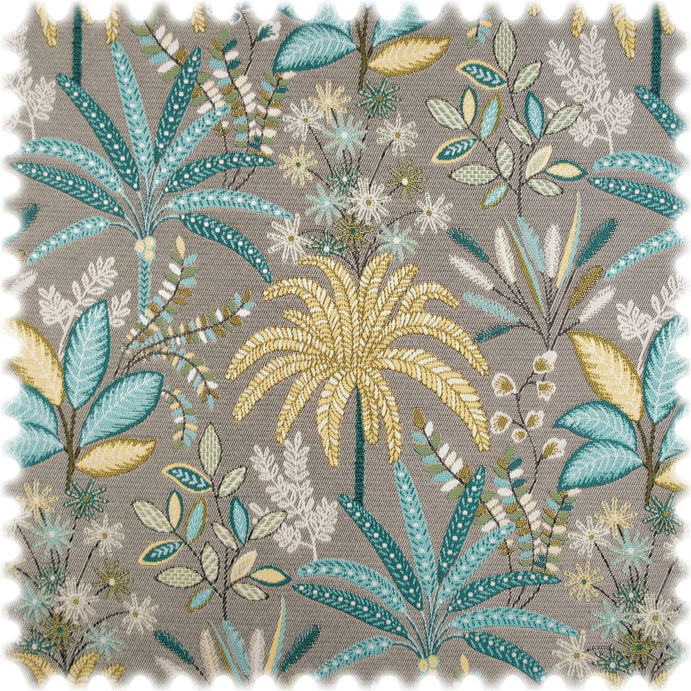 Jacquard Flachgewebe Möbelstoff Palmera Grau