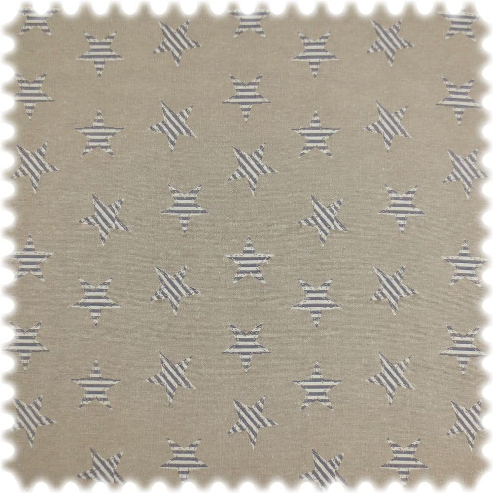 Jacquard Flachgewebe Möbelstoff Stars Beige