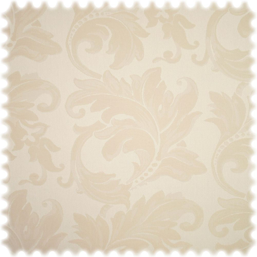 Jacquard Möbelstoff Barock Uni Perlweiß mit Fleckschutz