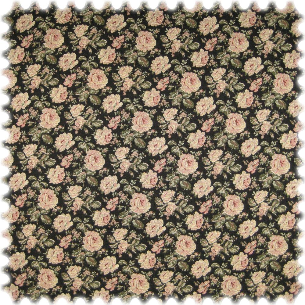 Jacquard Ornament Gobelin Möbelstoff Puccini Schwarz