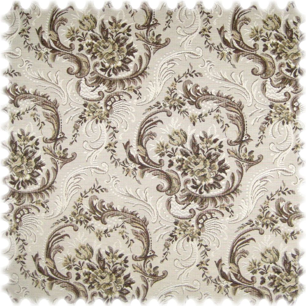 Jacquard Ornament Gobelin Möbelstoff Schubert braun