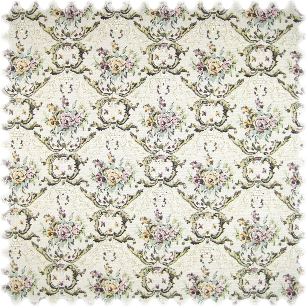 Jacquard Ornament Gobelin Möbelstoff Wagner Beige