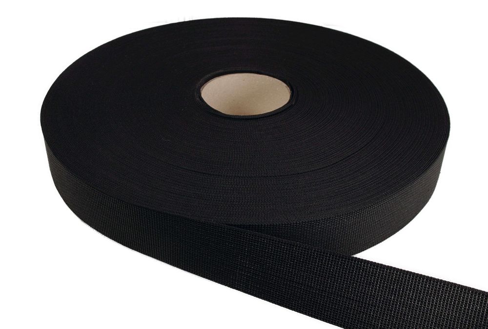 Polster Gummi Gurt Elastikmaterial Schwarz Fest 6 cm breit Dehnung 25% Meterware