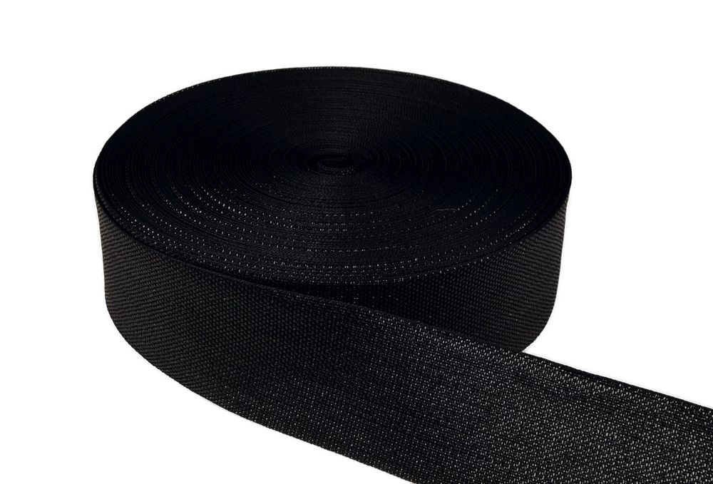 Polster Gurte Polyester Unelastisch Schwarz Meterware