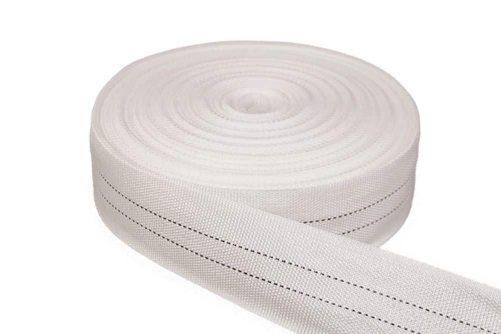 Polster Gurte Polyester Unelastisch Weiß / 2 Streifen Meterware