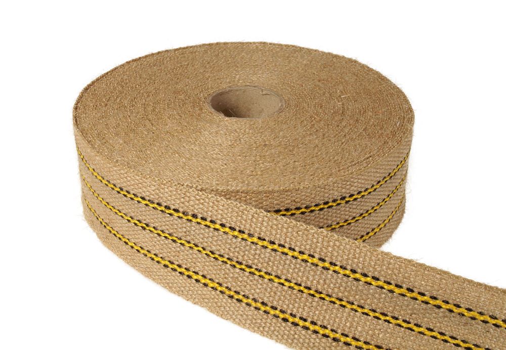 Polster Jute Gurte Gelb Meterware