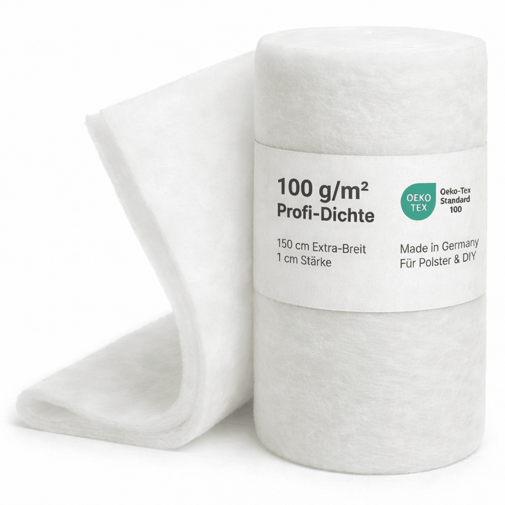 Polster Vlies Watte Weiß 150cm breit 100 g/m² Meterware